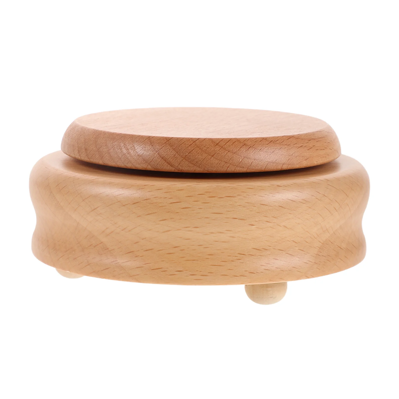 

DIY Wind-Up Musical Box Base Round 11x11x5cm Smooth Rotatable Platform Craft Music Box DIY Supplies for Assembling Unique Gifts