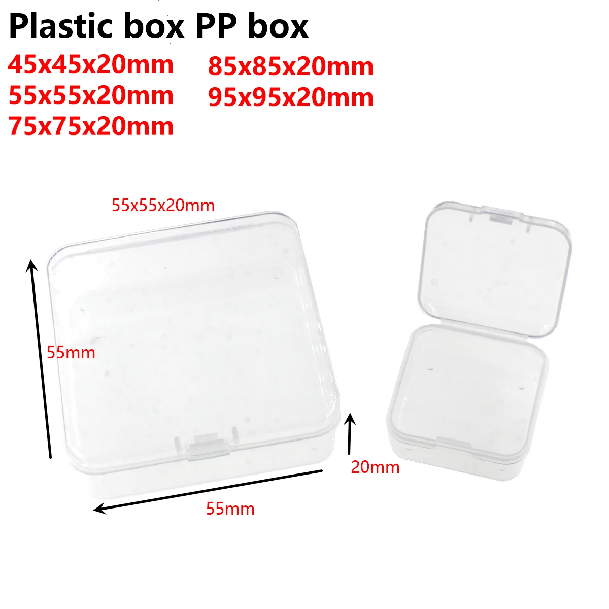Plastic Box PP Box Transparent Mini Gift Box Packaging Storage Box Electronic Hardware Accessories Jewelry Box Parts Box