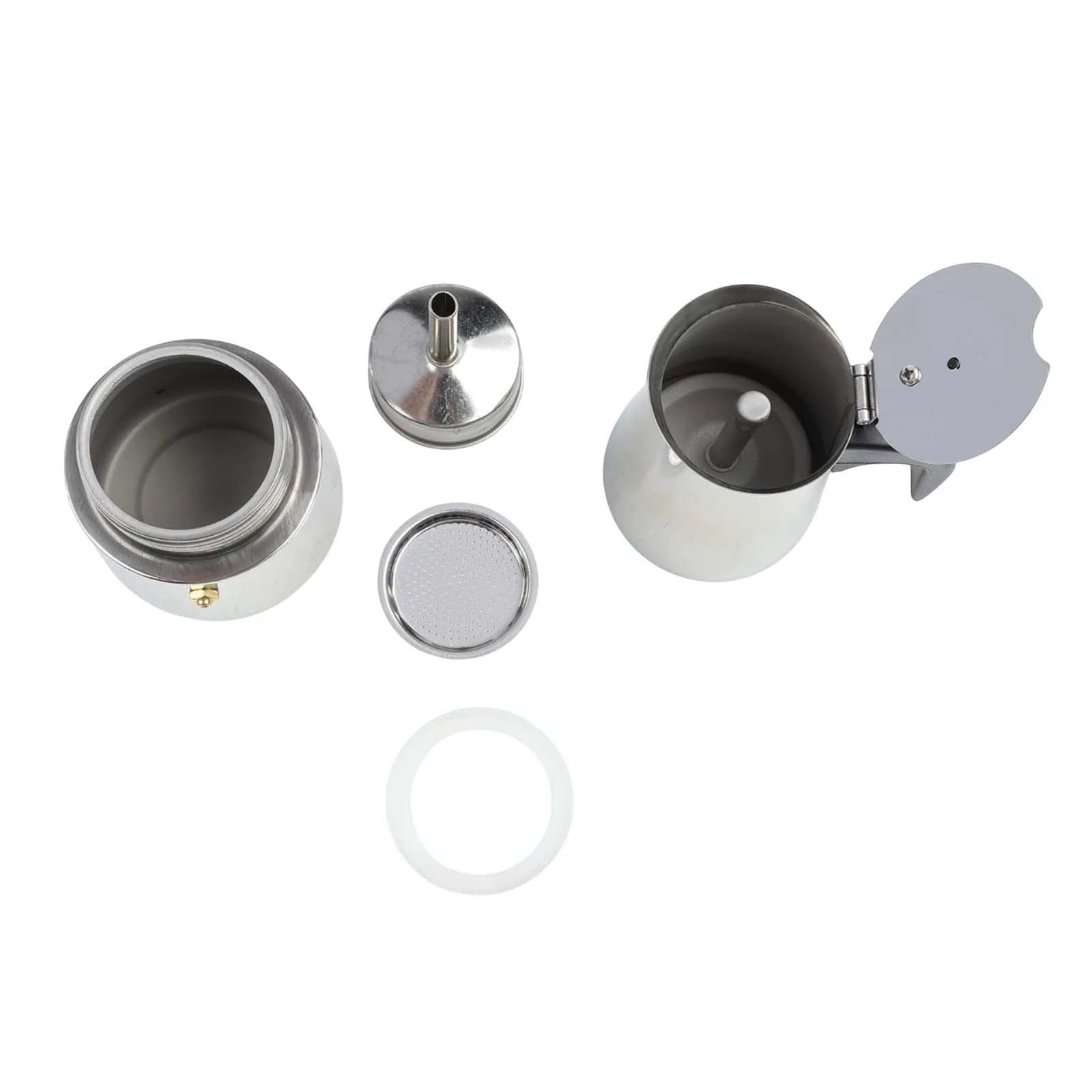 Stylish for moka Pot Coffee Maker Stainless Steel Construction Perfect for Fire and Induction Cookers Enjoy Great Coffee