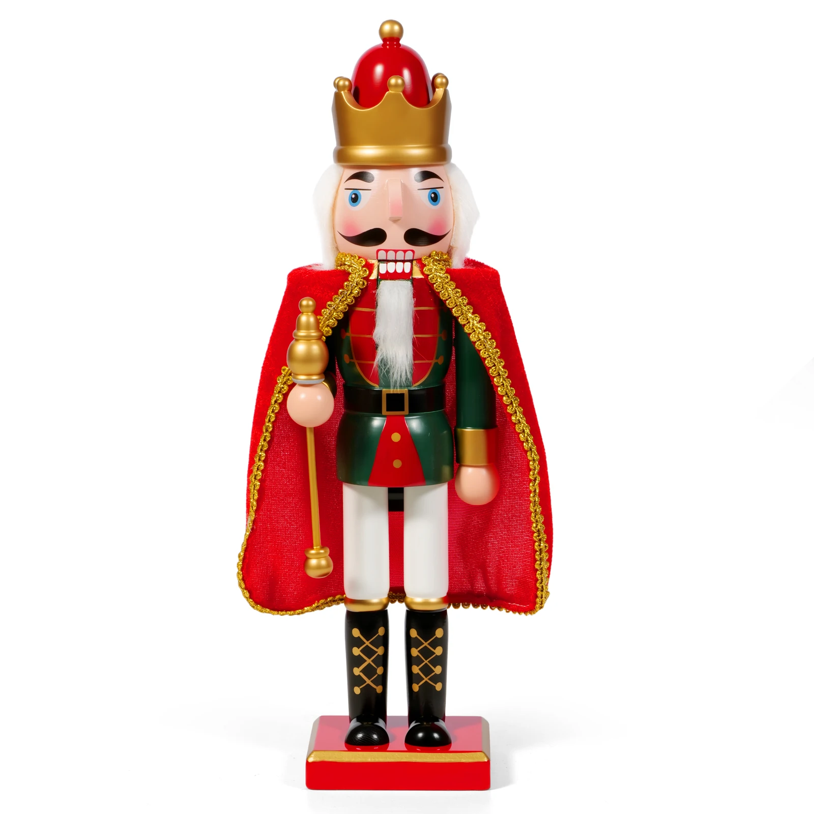 

Wooden Nutcracker Soldier Doll Puppet for Christmas Decor, Creative Craft , Holiday Gift for Adults, Desktop Ornament for Office