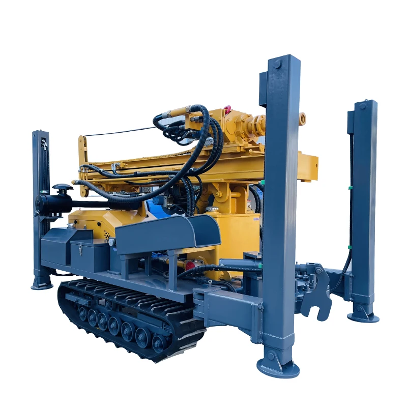 Crawler Water Well Drilling Rig With Pump Motor For Construction Geothermal Projects Mine Excavation
