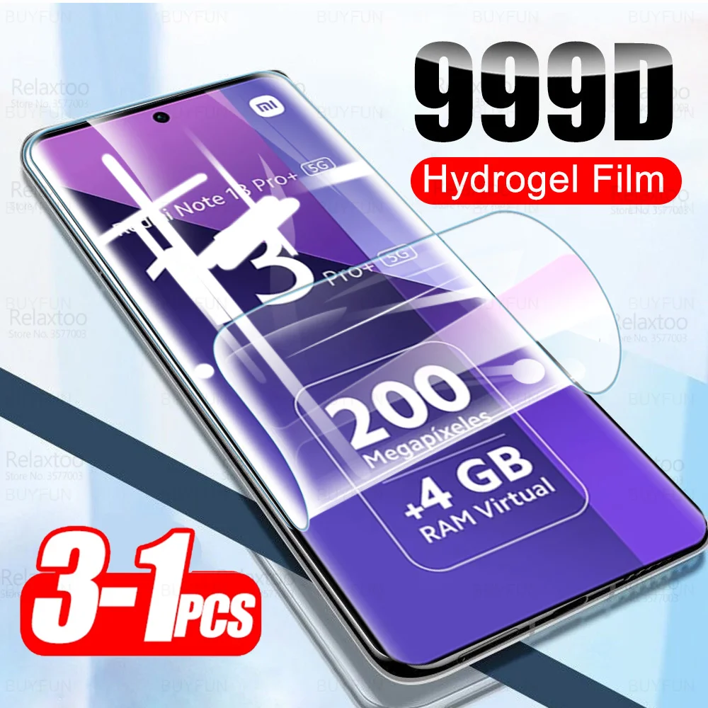 For Redmi Note 13 Pro+ Hydrogel Film 1-3Pcs HD Screen Protector For Xiaomi Redmy Note13 Pro Plus 5G Note13Pro 13Pro 4G Not Glass