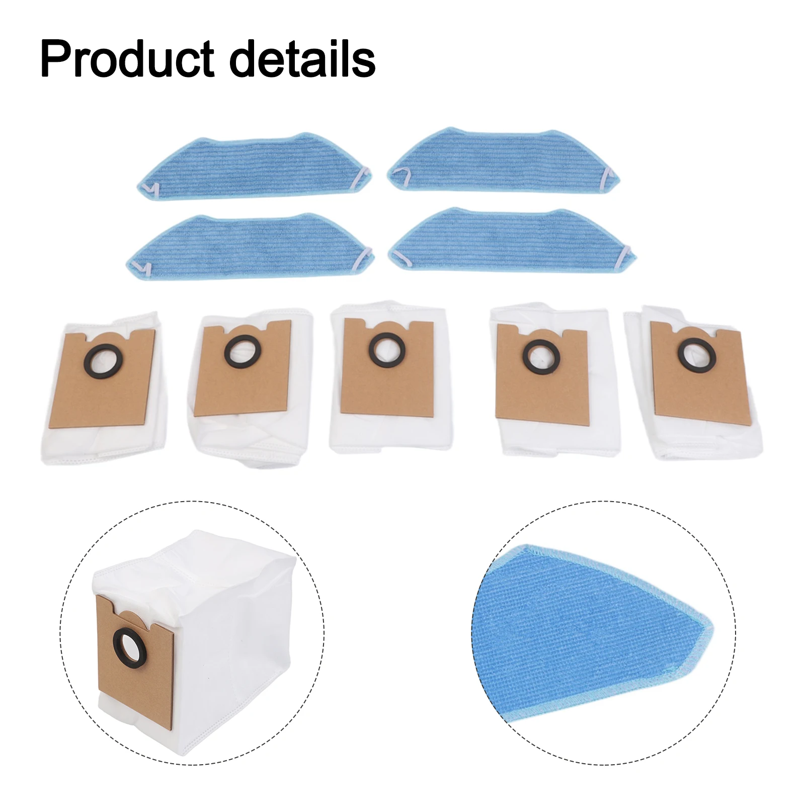 for Mop Pads Dust Bags Collector Kit For Lefant M2 for Pro / M2S for Pro Robot Vacuum Cleaner Dry And Wet Usage Mop Cloths Pad
