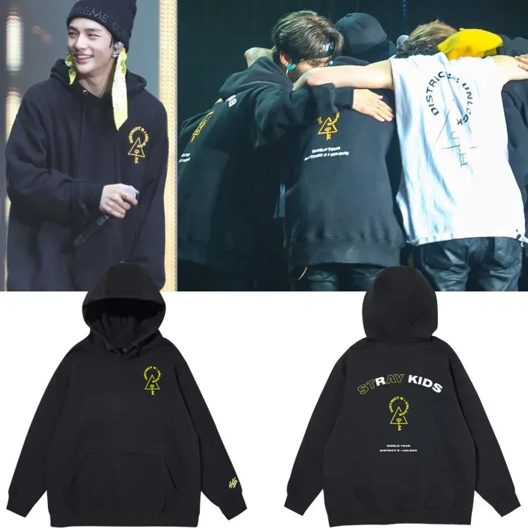 

Group korean stray kids hoodies kpop fashion loose sweatshirt feminine chic autumn trend sweater feminine stray kids clothes
