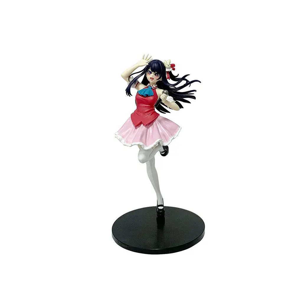 19CM Anime Oshi no Ko Hoshino Ai Figure Standing With Microphone Anime Model Toy Gift Collection Decorative Ornaments PVC