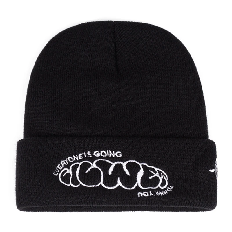 2026 Fashion New Bean Hat GOING Women's Side Embroidered Knitted Hat Outdoor Daily Leisure Decorative Hat Unisex Borderless Hat
