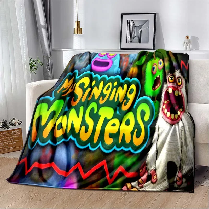 Cute Cartoon Game M-My Singing-Monsters Plush Blanket Adult and Children's Gift Warm Decoration Sofa Bed Portable Blanket