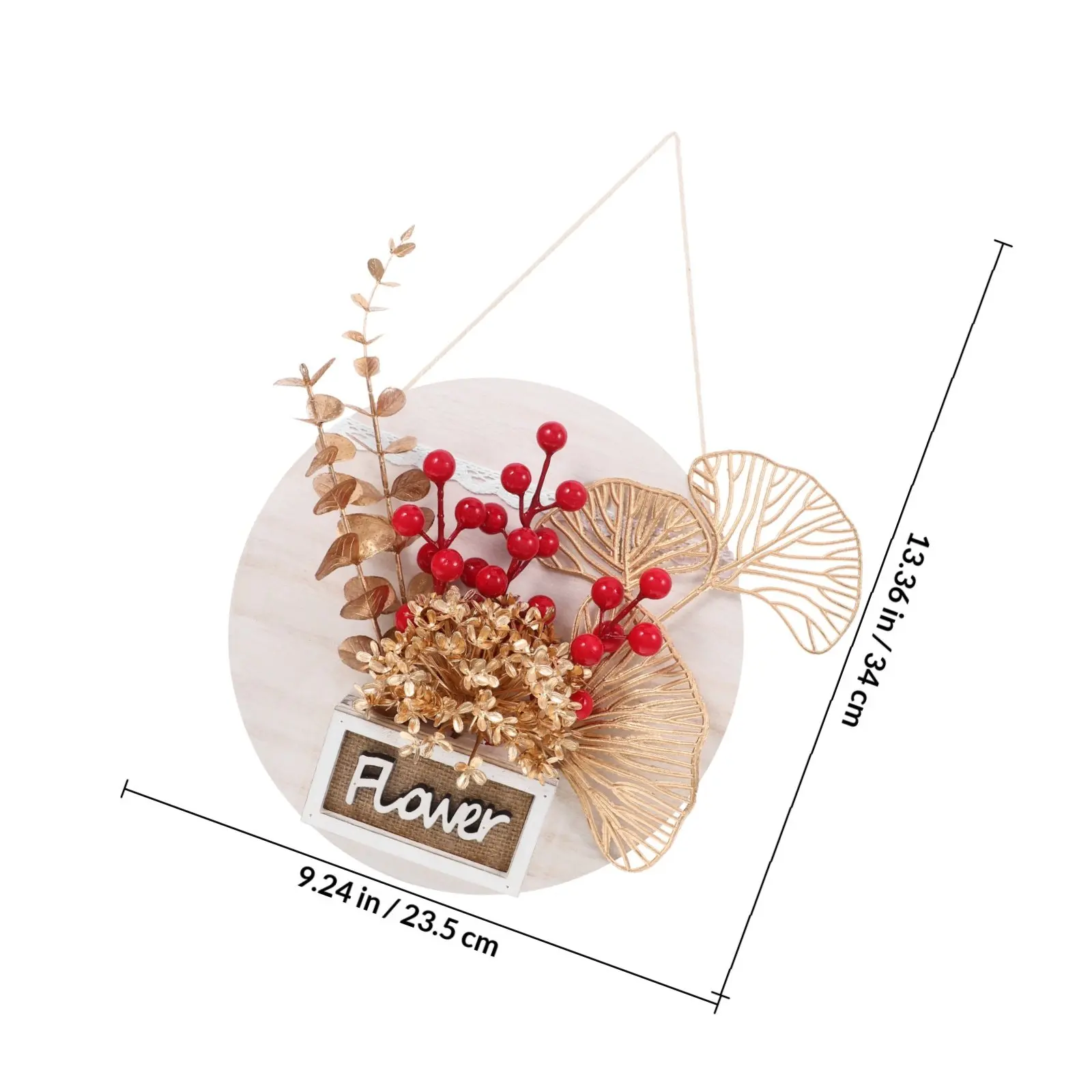 Wall Hanging Artificial Red Berry Bonsai Ornament Spring Festival Decoration Chinese Style Living Room Window Festive Pendant