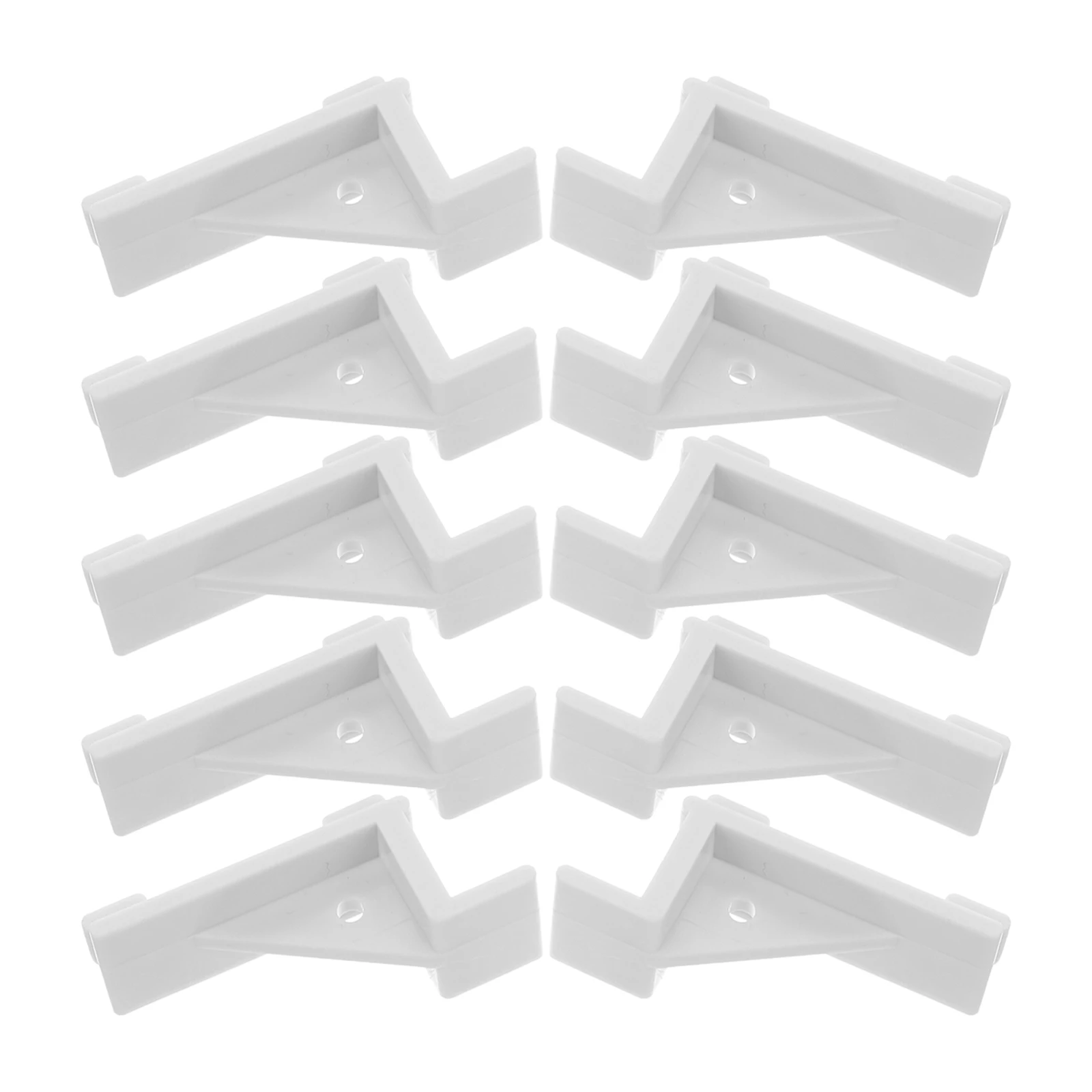 

10 Pcs Refrigerator Buckle Freezer Partition Clips Metal Shelving White Small Accessories Cooling Hardware