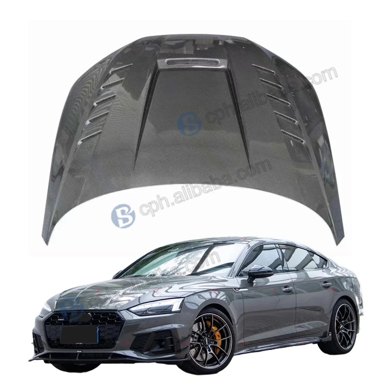 

Upgrade Car Engine Bonnet Carbon Fiber Hood For AUDI A5 B9 2017-2023