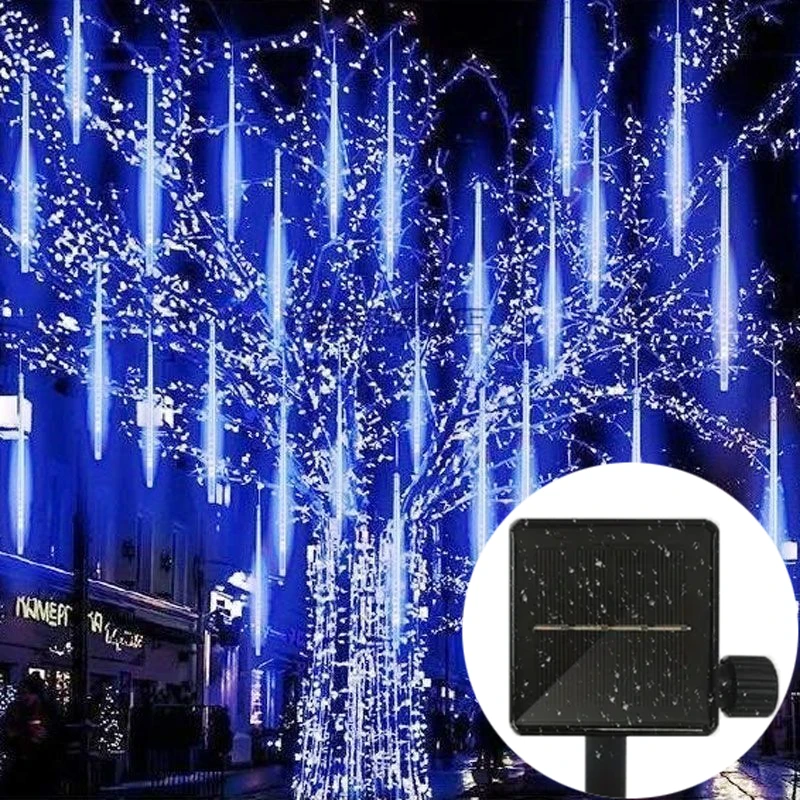 Solar Solar Light Outdoor Led Meteor Shower Rain String Lights for Garden Wedding Party Decoration Tree Decor Fairy Light