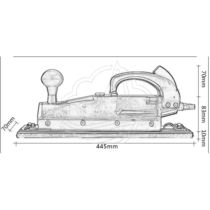 Air Reciprocating Sanding Polisher 445×70MM, Pneumatic Orbital Sander for Wooden Floor Metal Surface Buffing