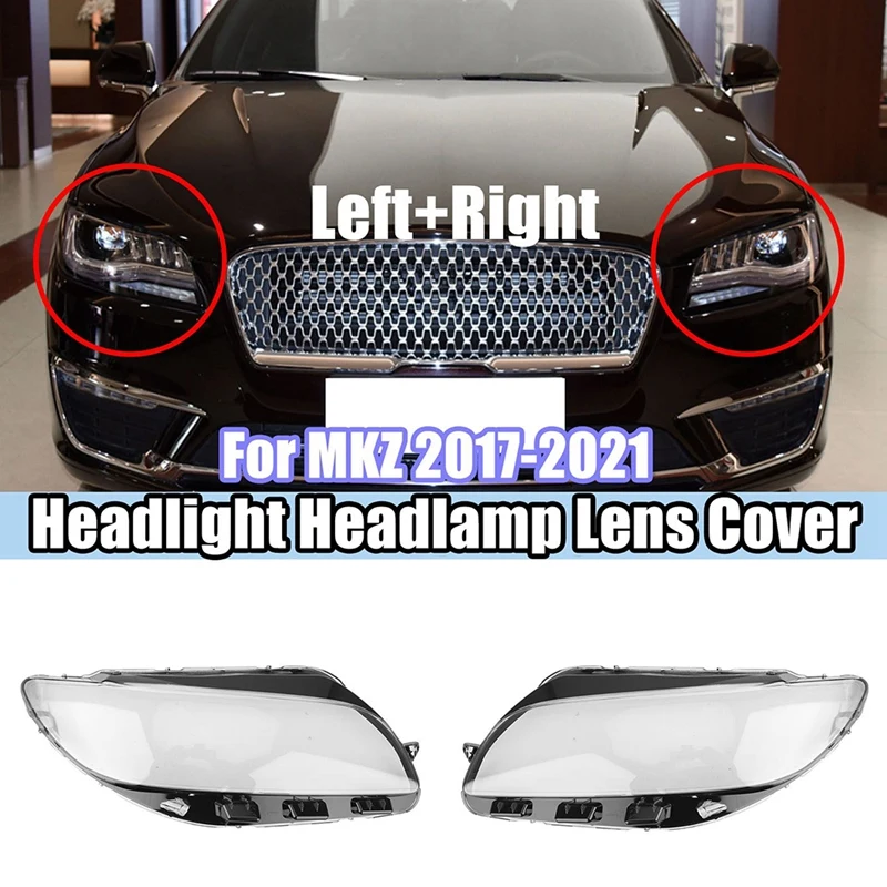 

Front Transparent Head Light Lamp Cover Lampshade Housing Headlight Lens Cover For Lincoln MKZ Replacement