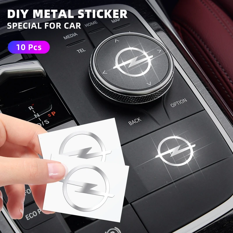 2/5/10pcs 3D Metal Car Emblem Sticker Decor Badge Decal Interior Styling For Opel Seat MINI Renault Honda Jaguar Ford JEEP Acura
