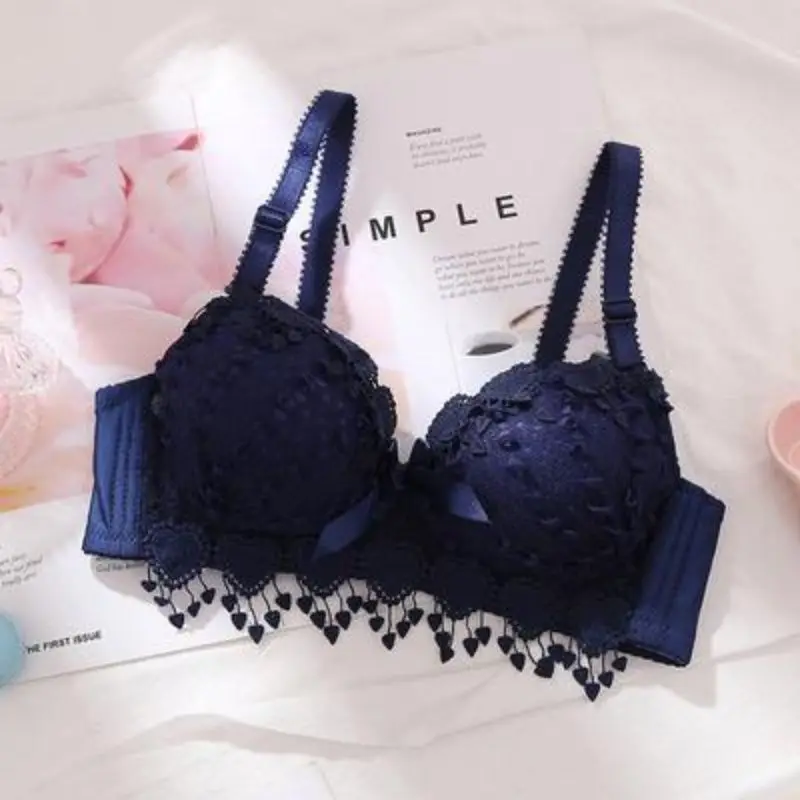 New Spring Summer Bras for Teenagers Cute Bow Comfortable Underwear for Girls Made of Cotton Wireless Ladies Lace Sexy Lingerie