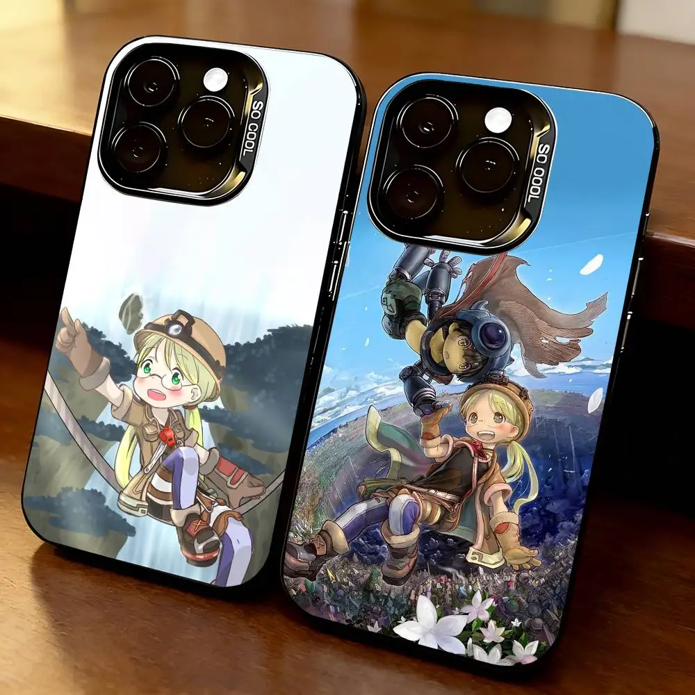 

M-MADE IN A-ABYSS Riko Phone Case For iPhone 17,16,15,14,13,12,11 Plus,Pro Max,XS,Colorful Silver Black Cover