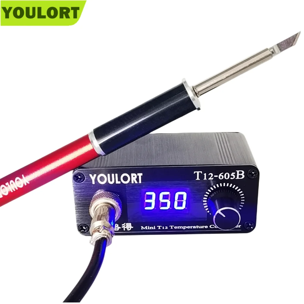 T12-605B soldering station electronic welding iron New DC Version Portable T12 Digital Iron no power adpater with M8 Metal handl