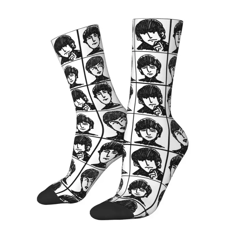 Fun Men's Heavy Metal Rock The Beatle Dress Socks Unisex Warm Comfortable 3D Print Crew Socks