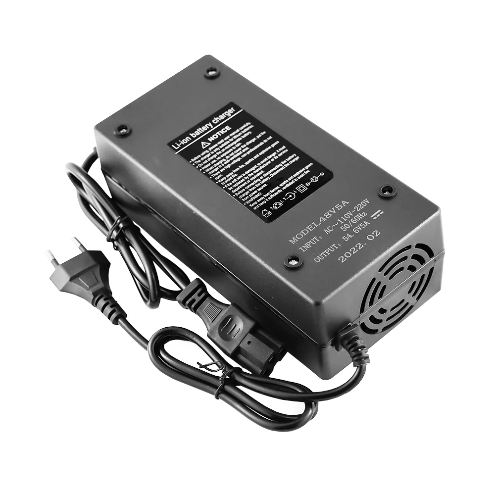 42V/54.6V/67.2V/84V 5A Battery Charger 36V 48V 60V 72V Li-ion Charger 110-220V for 10S 13S 16S 20S ebike Scooter battery pack