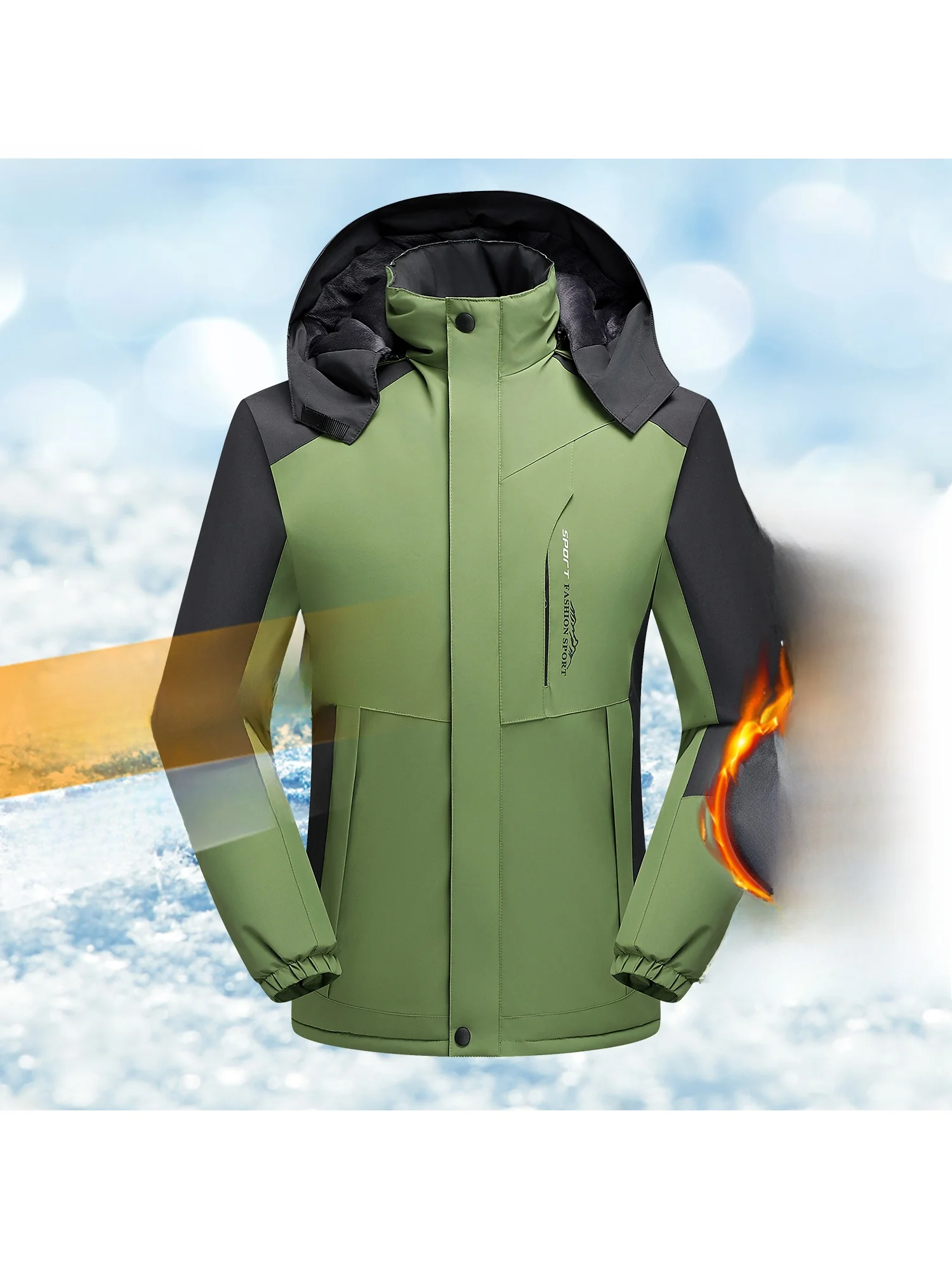 

Мужская утепленная хлопковая куртка на флисовой подкладке, зимняя теплая парка большого размера для активного отдыха, удобная для путешествий, на молнии