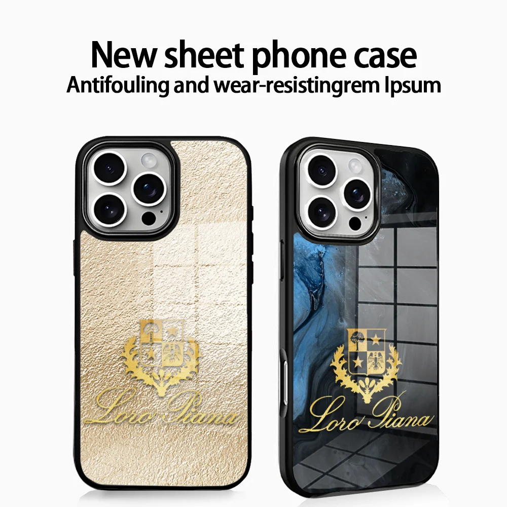 

Light Luxury L-Loro P-Piana Phone Case For IPhone16 15 14 13 12 11 Pro Xs Max Mini XR X 7 8 Plus Luxury Mirror Hard Funda