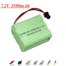 7.2V 3500mah aktualizacja NI-MH AA 3000mah akumulator do zdalnie sterowanych zabawek części do samochodów elektrycznych SM/JST/EL2P/TAMIYA wtyczka