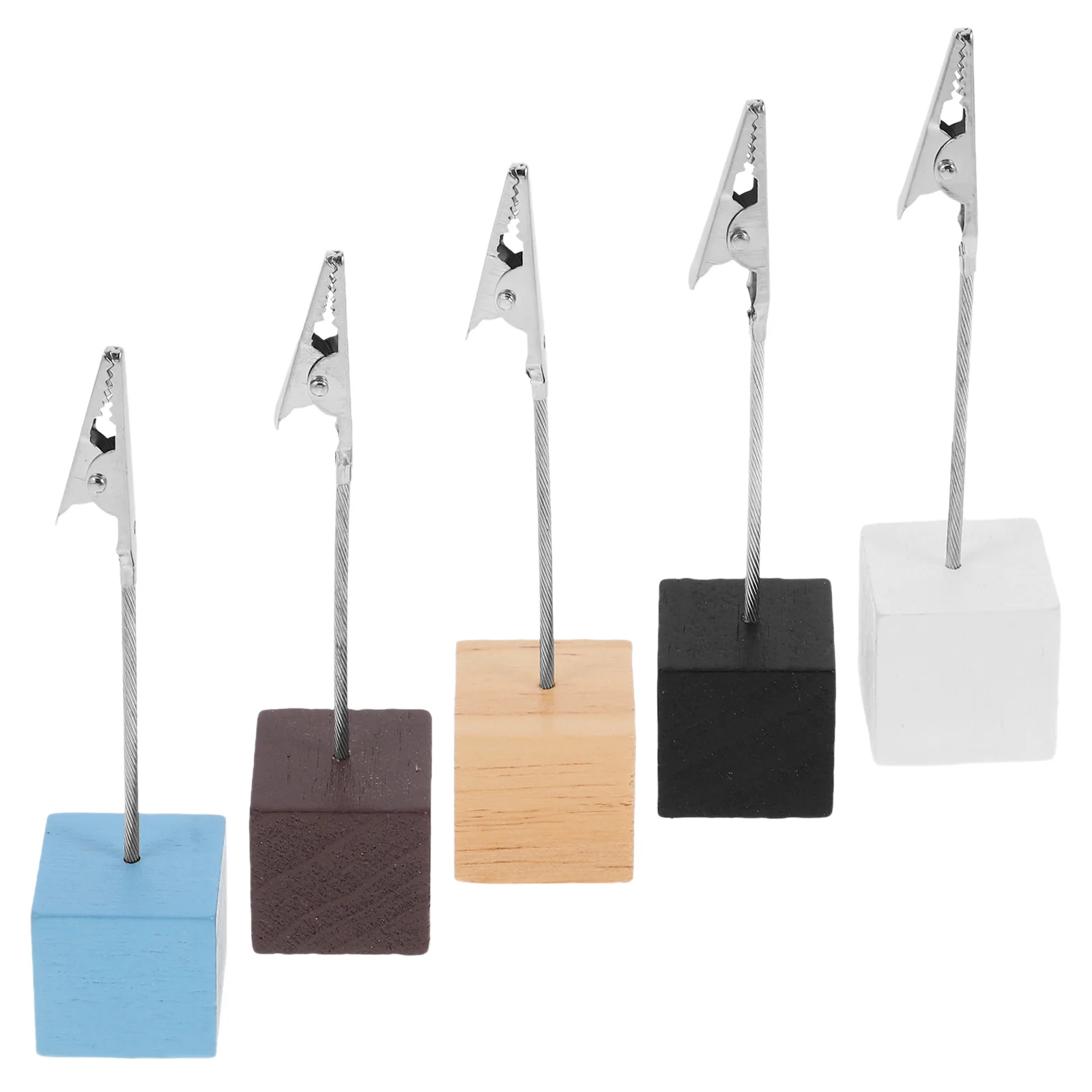 

5 Pcs Photo Holders Note Clips Table Stands Metal Card Holders Desktop Memo Stands Picture Frames Stable Base Multi Purpose
