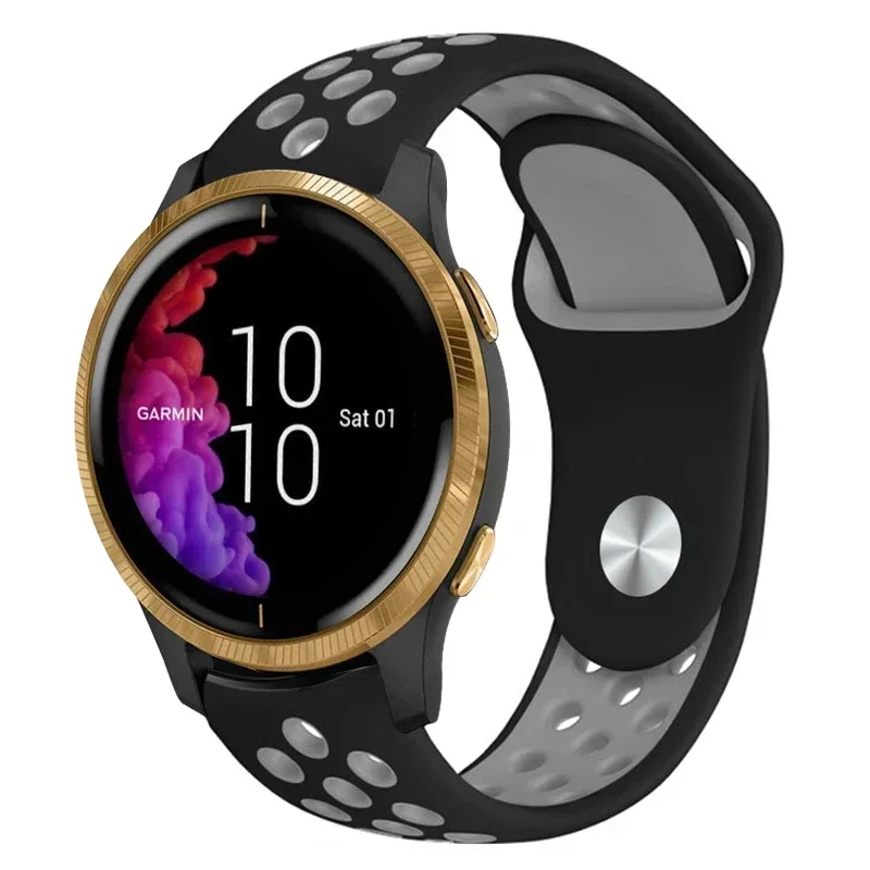 20mm 22mm シリコンストラップ Garmin Vivoactive 3 4 バンドウォッチ Venu 2 SQ Forerunner 645 シリコンリストバンド スマートウォッチブレスレット用