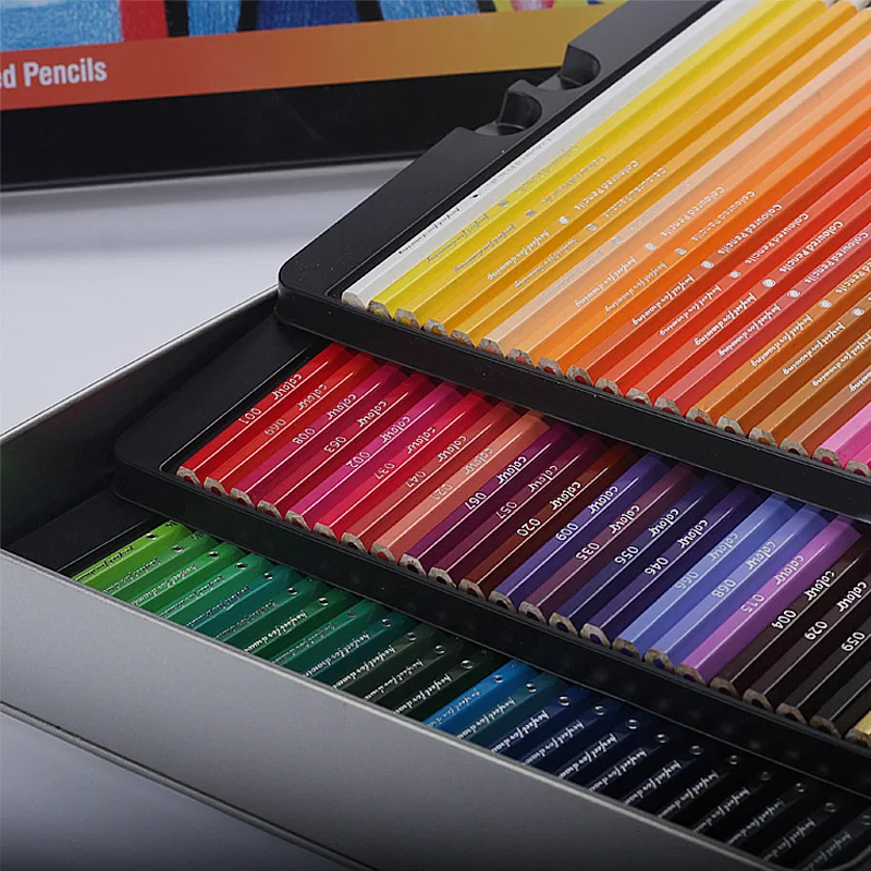 48/72 Colors Pop Series Colored Pencils Vibrant colors Artists Drawing Pencil Set For Sketching Coloring Portable iron box