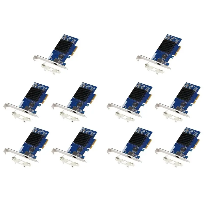 

Сетевая карта Exquisite-10X PCI-E X4 с одним портом 10G Gigabit, адаптер для сервера, сетевой адаптер AQC107 Ethernet NIC для настольных ПК