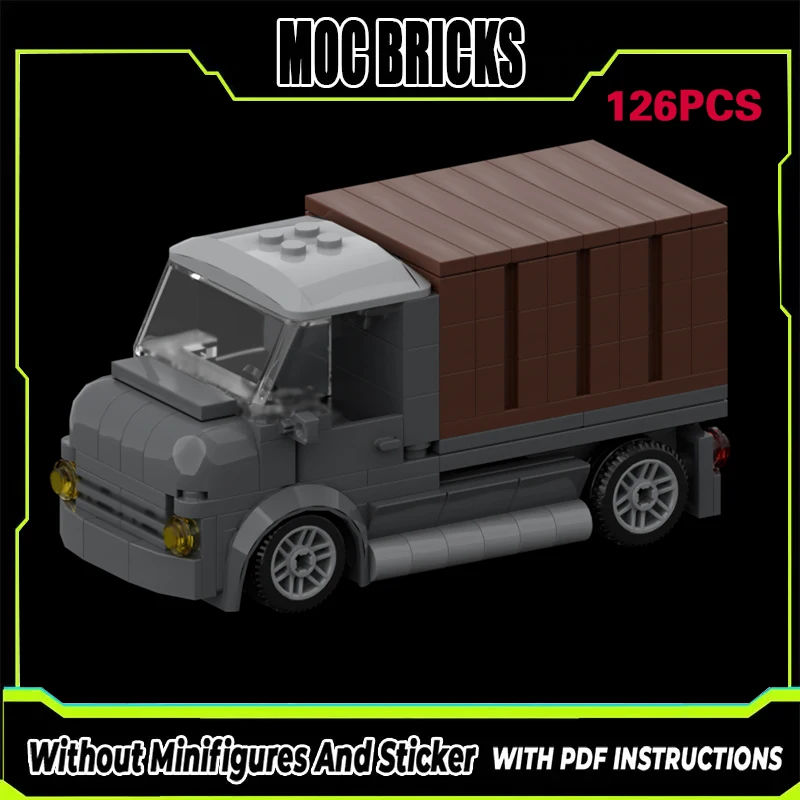 

City Car Model MOC Building Bricks Cargo Transport Box Truck Modular Technology Gifts Holiday Assemble Children Toys Suit