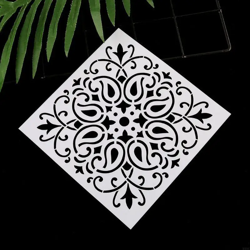 W89C 16pcs/set Mandala Drawing Plantilla Regla Pintura plantilla Junta plantillas DIY ALBUM HERRACIÓN CRABLACIÓN Craft