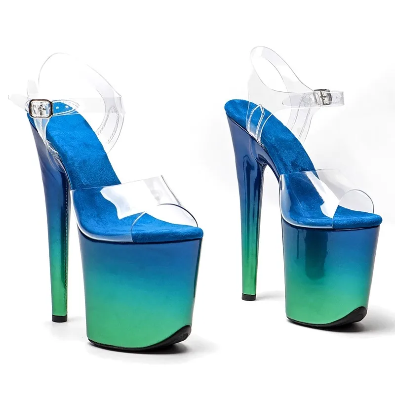 

Women Fashion 20CM/8inches PVC Upper Plating Platform Sexy High Heels Sandals Pole Dance Shoes 243