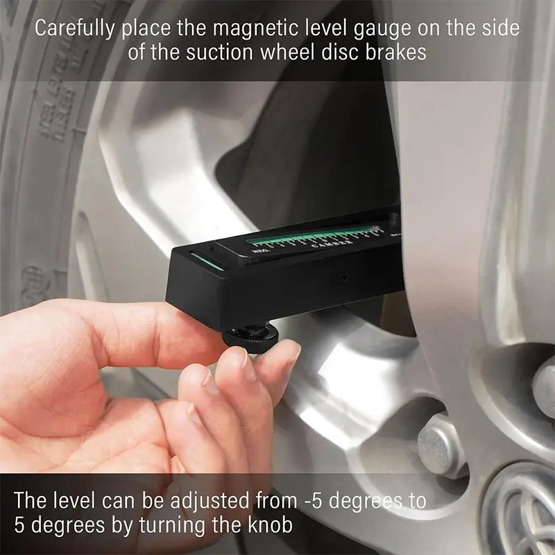 Universal Adjustable Magnetic Gauge Tool, Camber Castor Strut Wheel Alignment Tools for Car Truck Tire Repair Castor Wheel Gauge view 4