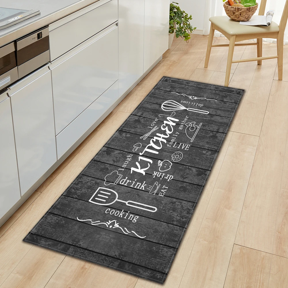 Kitchen Mat Home Entrance Doormat Living Room Bedroom Balcony Floor Decoration Carpet House Bath Hallway Door Non-Slip Foot Rug