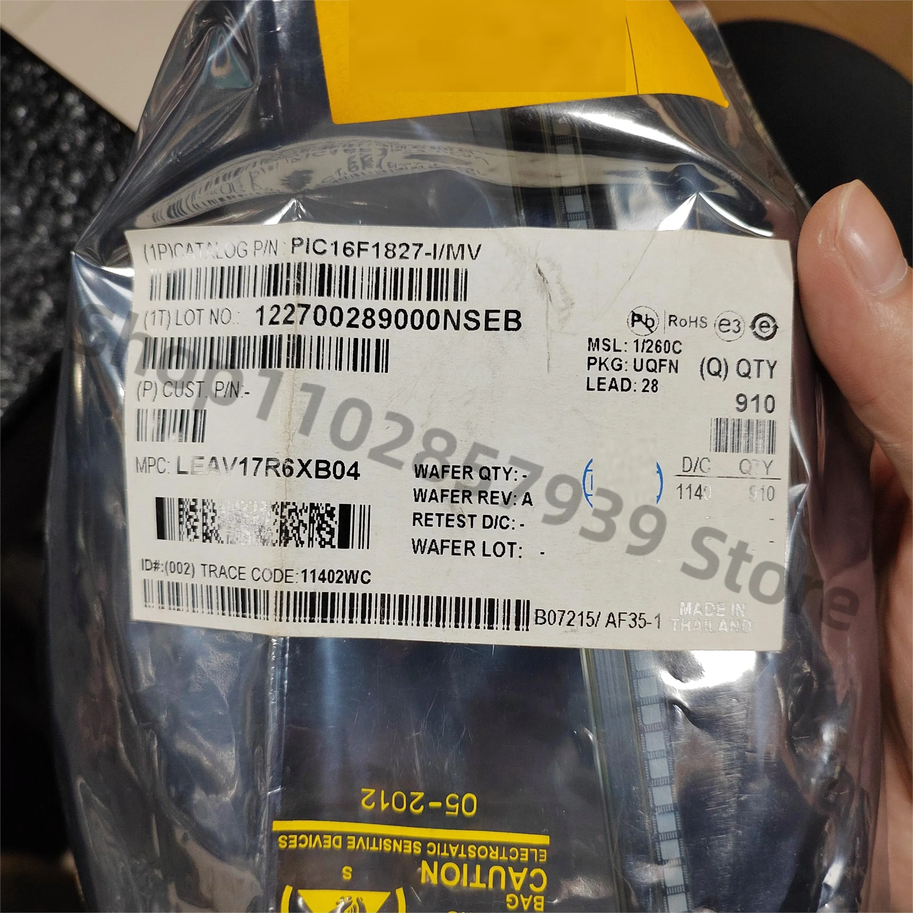 

PIC16F1827-I/MV PIC16F QFN 5PCS/LOT Original microcontroller, free shipping