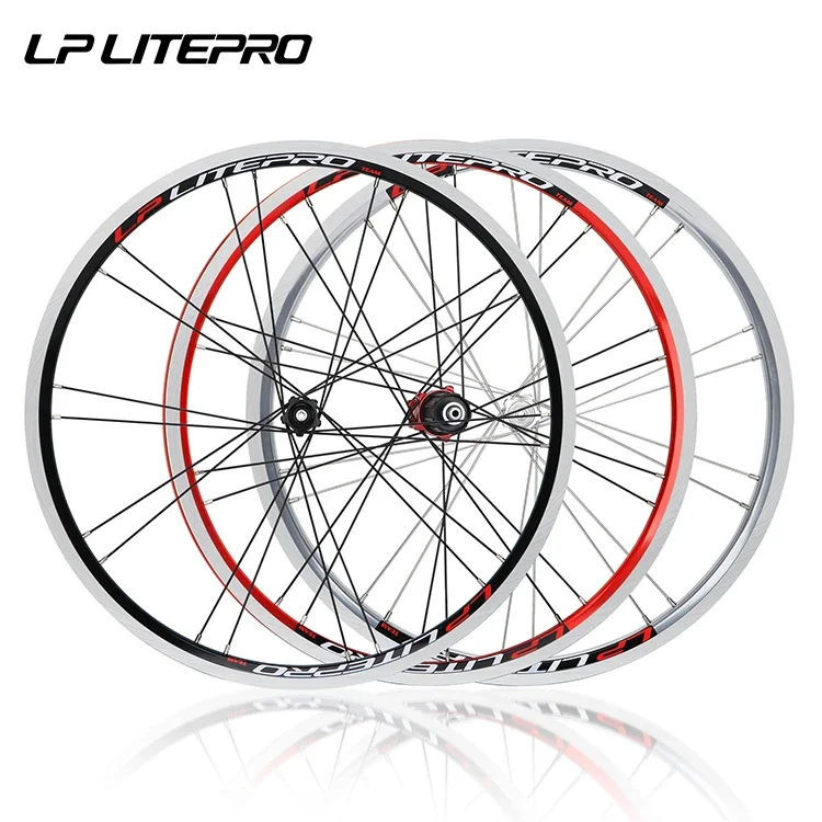 Aluminum Alloy  20 Inch 406/451 Folding Bike WheelSet V Brake Bike Front+Rear Wheels Bicycle Wheelset