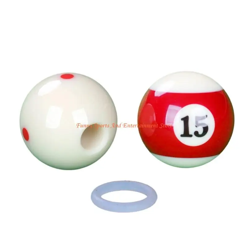 C4DE Tragbarer Billard-Queueball mit Loch, Snooker-Trainingsball, perforierter Billardschläger-Übungsgerät, Zielhelfer – Detail 4