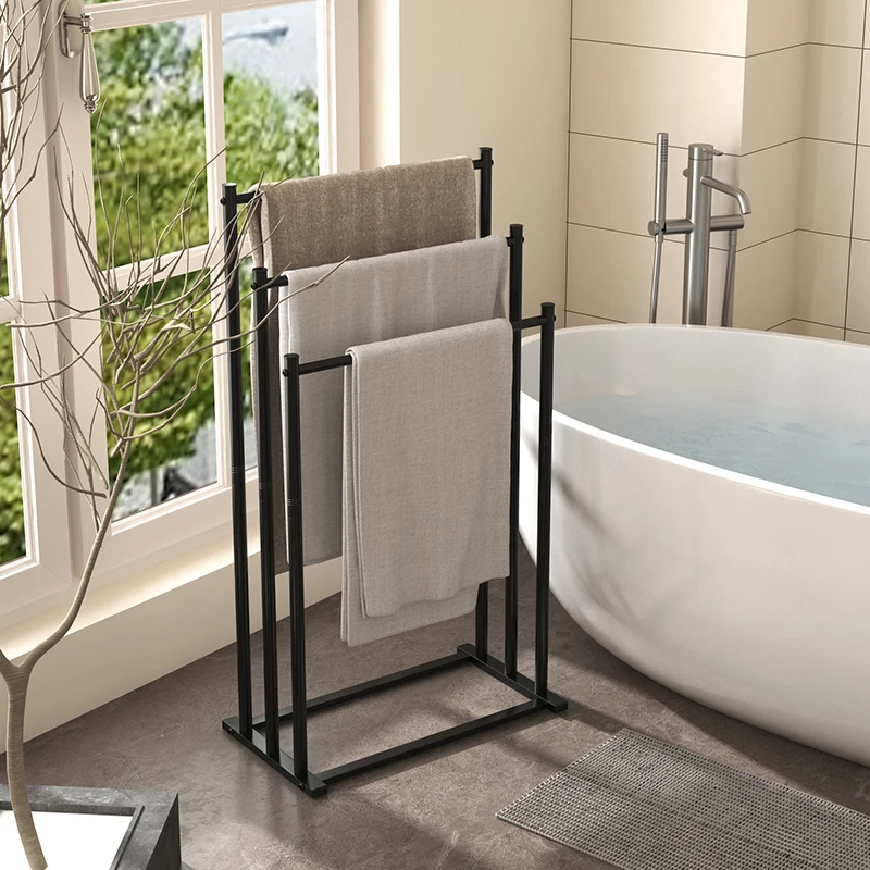 

Трехслойная вертикальная вешалка для полотенец, сушилка для полотенец в помещении и на открытом воздухе, независимая напольная вешалка для полотенец, вешалка для полотенец для бассейна