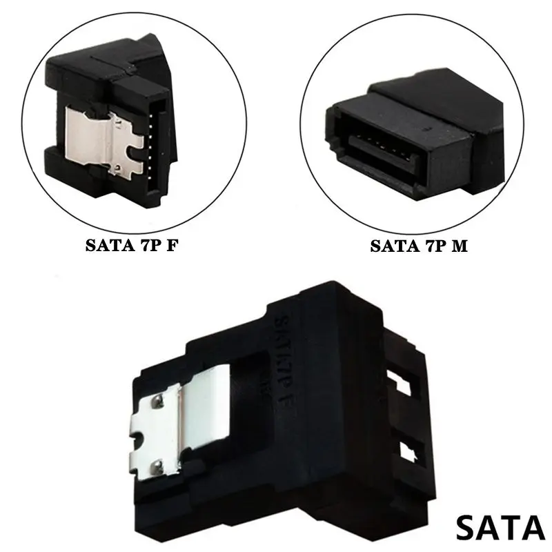 SATA2.0 Hard Drive Adapter SATA 7P Male Female 90 Degree Elbow Adapter Extension