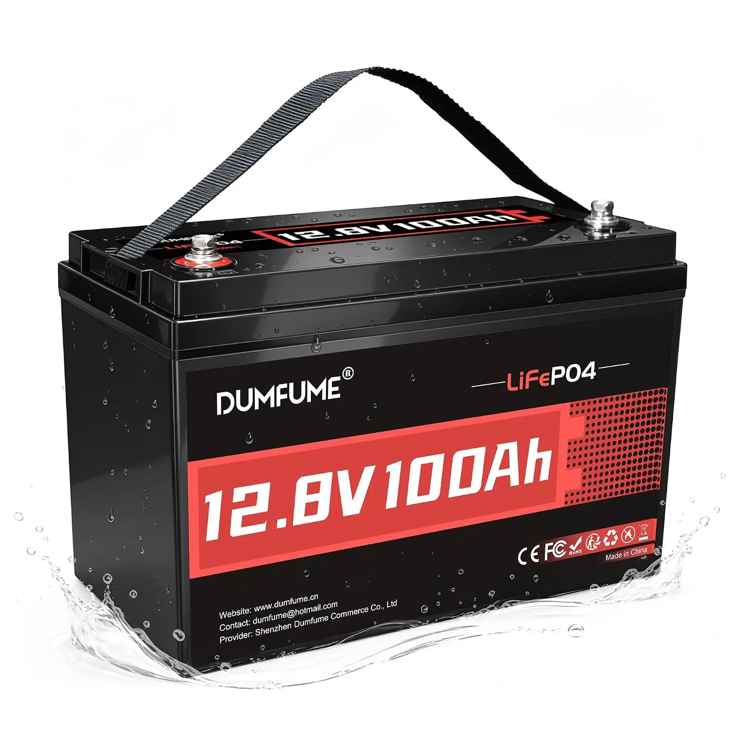 12.8V 100Ah LiFePO4 Battery Group 31 100A BMS Deep Cycle RV Marine Solar Off-Grid, Customized