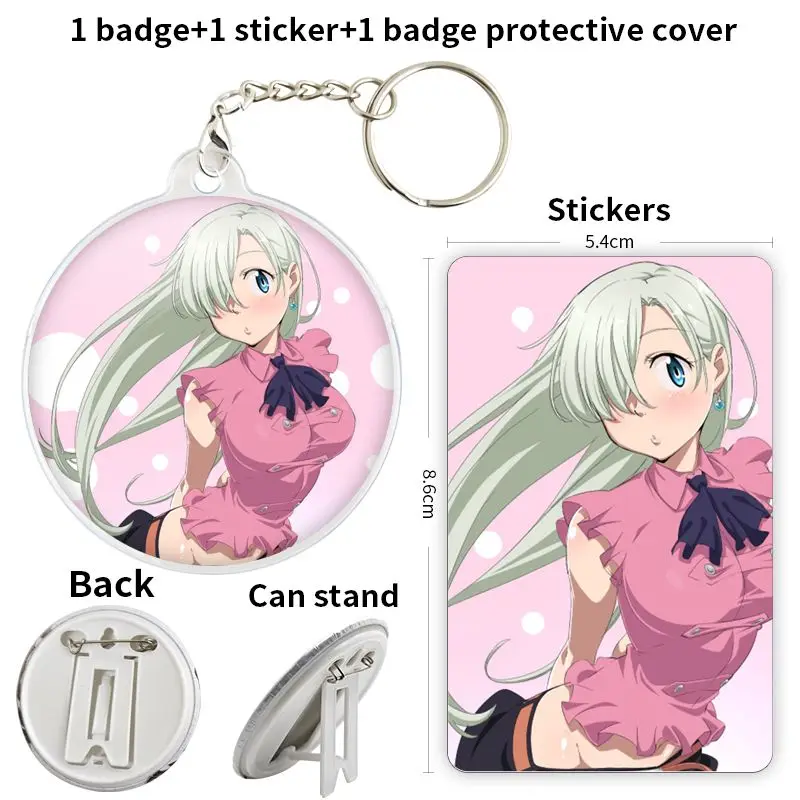 Elizabeth Liones juego Anime personaje insignia broche ancla periféricos Pin DIY accesorios regalo para niños moda 75mm ropa