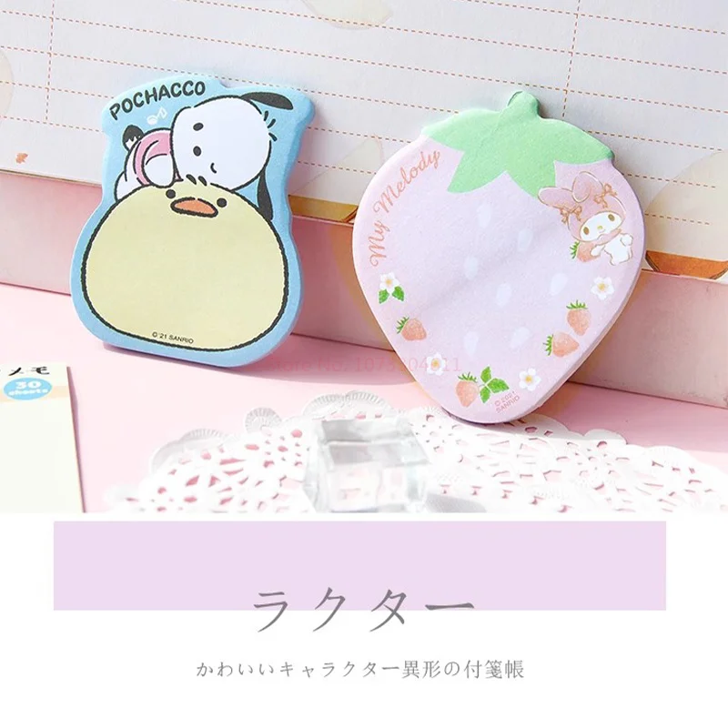 Imagem -06 - Cute Creative Sticky Note Sanrio Olá Kitty Kuromi Notepad Portátil Message Pocket Materiais Faça Você Mesmo Presentes de Papelaria Estudante