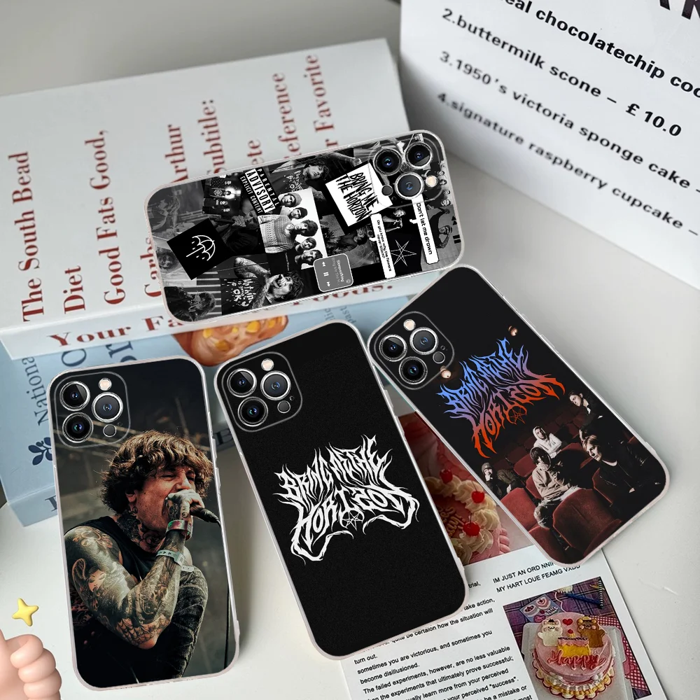 BMTH B-Bring Me The H-Horizons Phone Case Silicone Soft For Iphone 16 15 14 13 12 11 Pro Mini XS MAX Plus X Cover