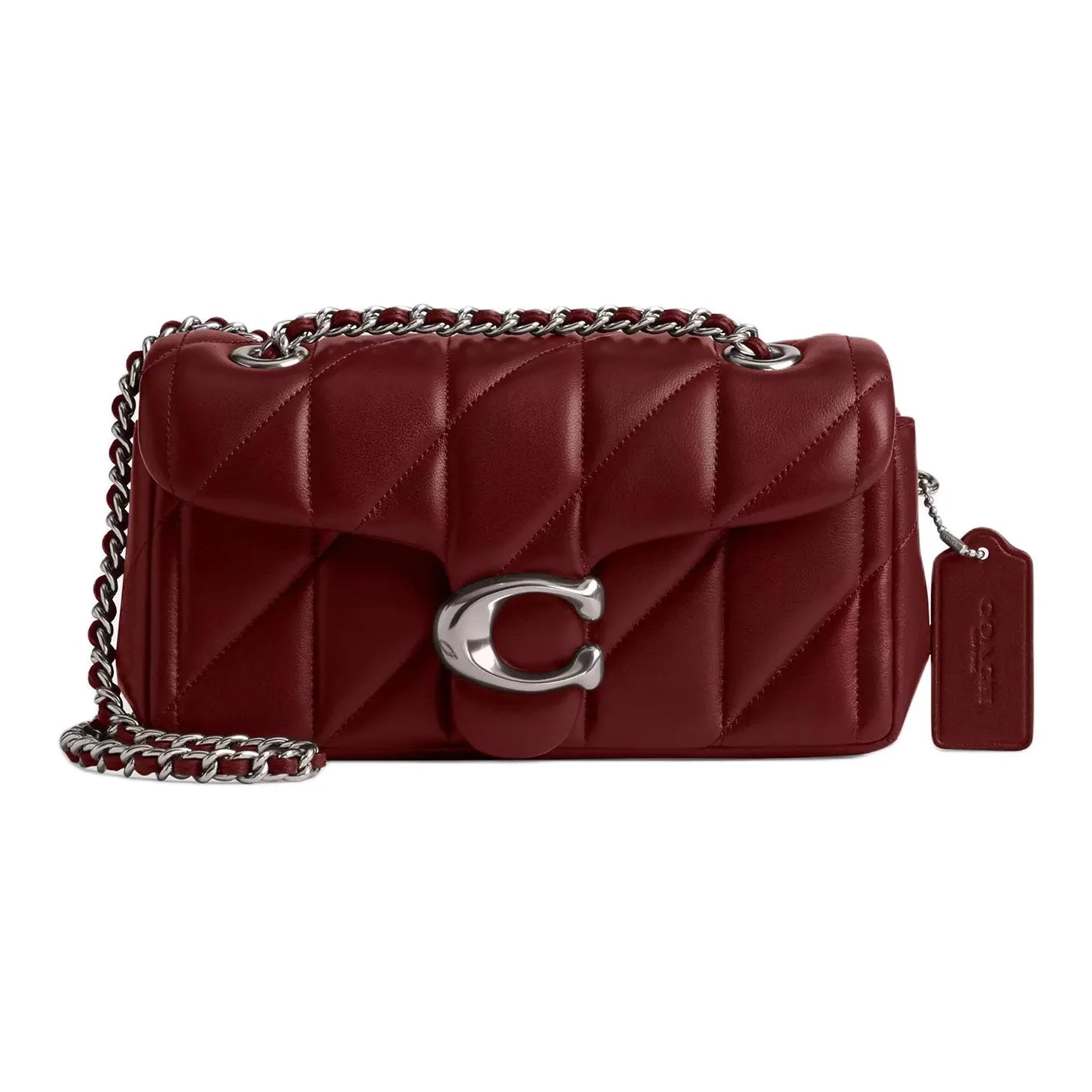 COACH Tabby Nappa Leather Crossbody Bag, Shoulder Bag Small Women's Ruby Red CP149-LHXEP