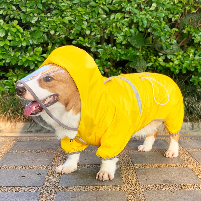 Welsh Corgi Pembroke Dog Raincoat West Highland White Terrier Shiba Inu Dog Jumpsuit Waterproof Clothing Rainwear Dropshipping