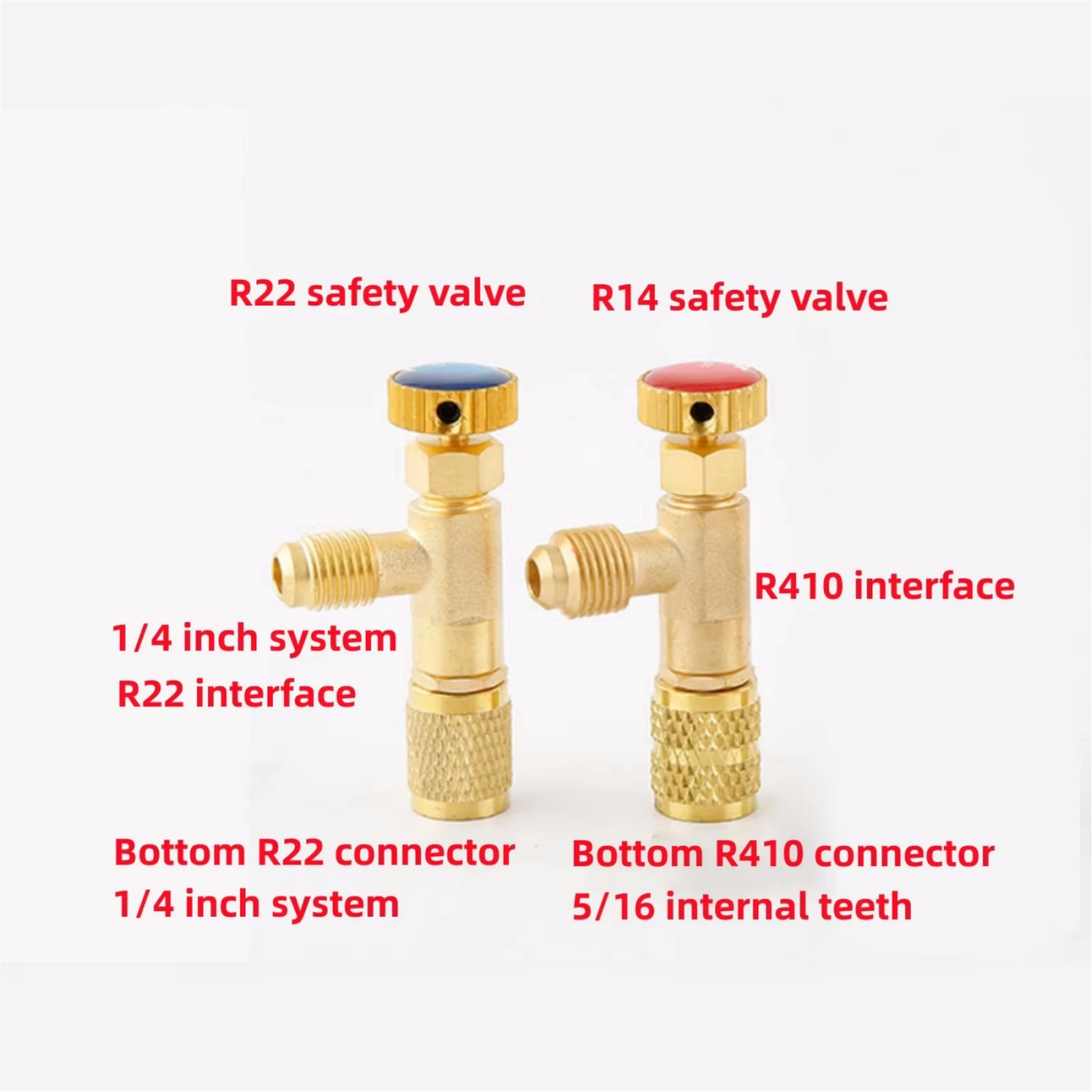 RV65F automobile A/C refrigerant connector, R22-410/R22-22 fluorine filled safety valve, for mini split system air conditioner