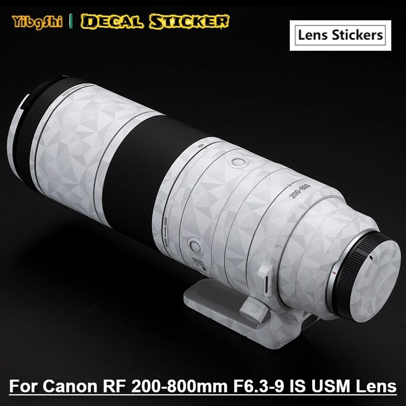 

Защитная виниловая пленка-наклейка для объектива Canon RF 200-800mm F6.3-9 IS USM, защитное покрытие для корпуса объектива RF200-800