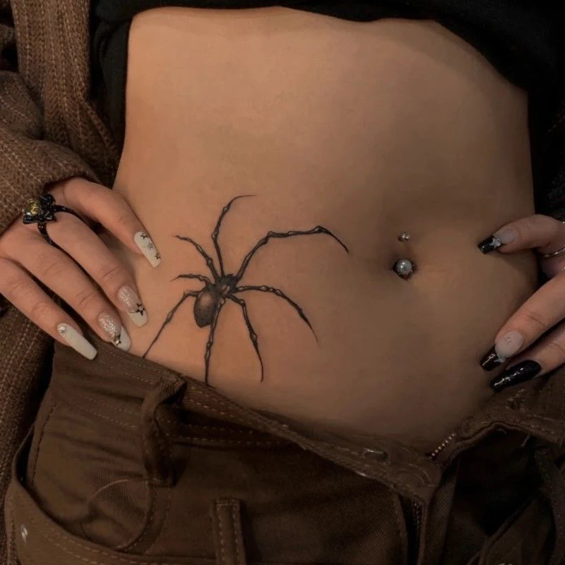 1 Sheet Spider Waterproof Temporary Tattoo Stickers, Long-lasting Waterproof For One To Two Weeks, For Arm, Leg.