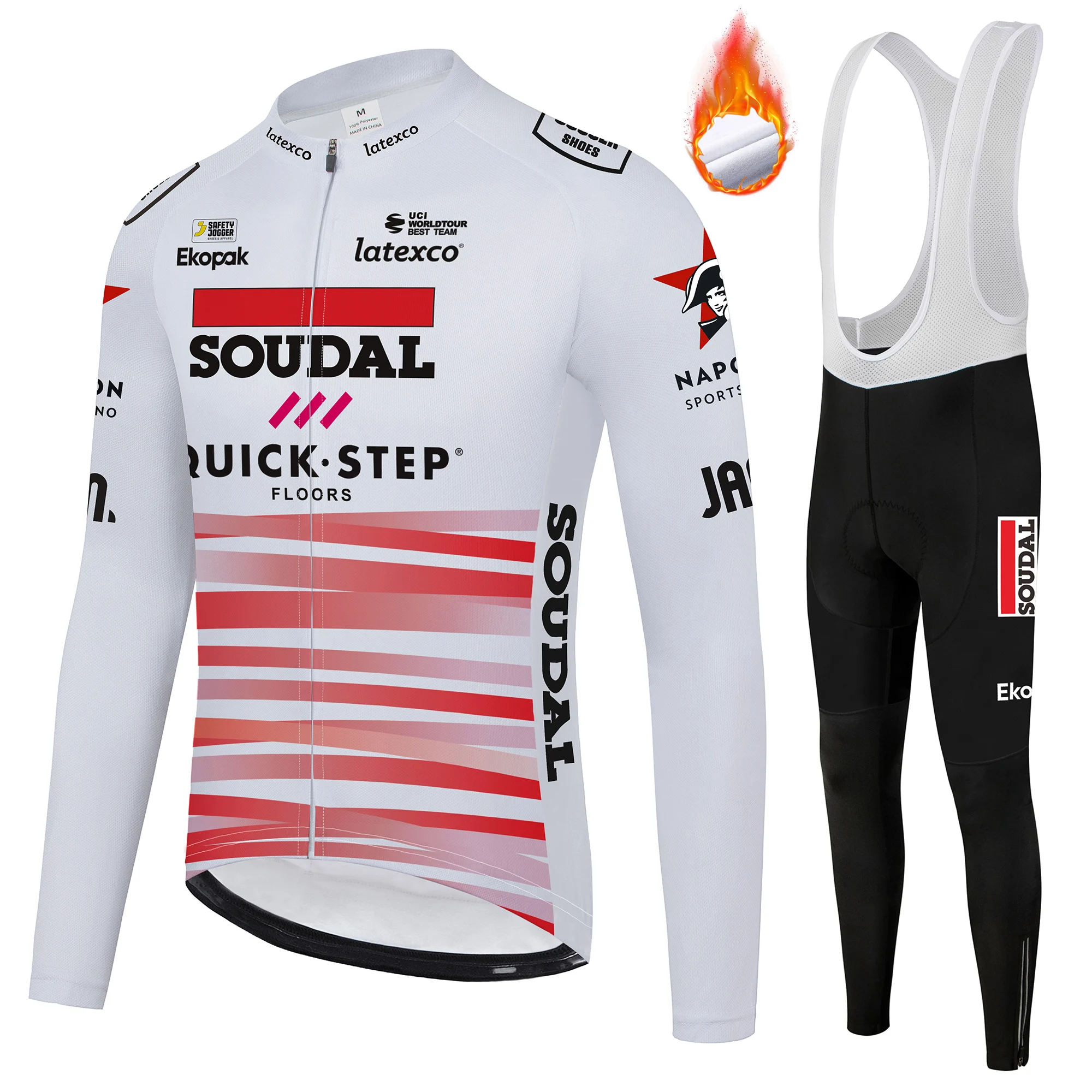 AliExpress NONE QUICK STEP Team Men's fleece warm Long Sleeves Cycling Jersey Pro Cycling Clothing MTB Maillot Ropa Ciclismo Bike Sports Uniform